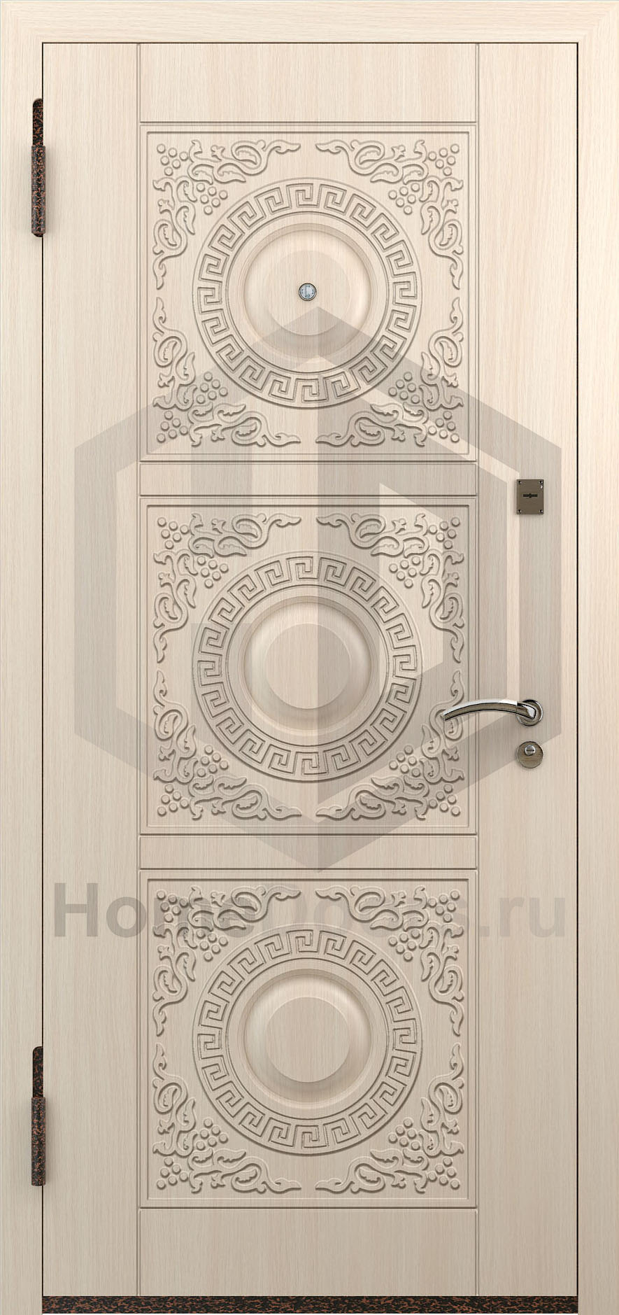 Входная дверь цвет белый дуб МДФ "Ява" Норд М фото