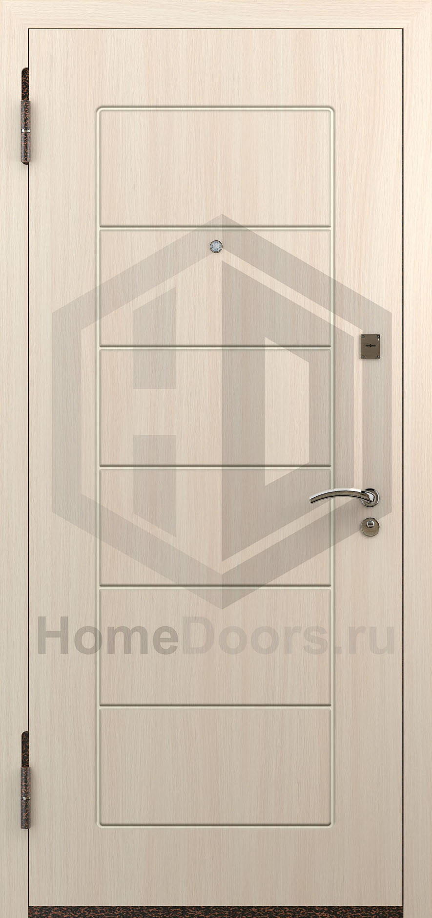 Входная дверь цвет белый дуб МДФ "Самет" Норд М фото