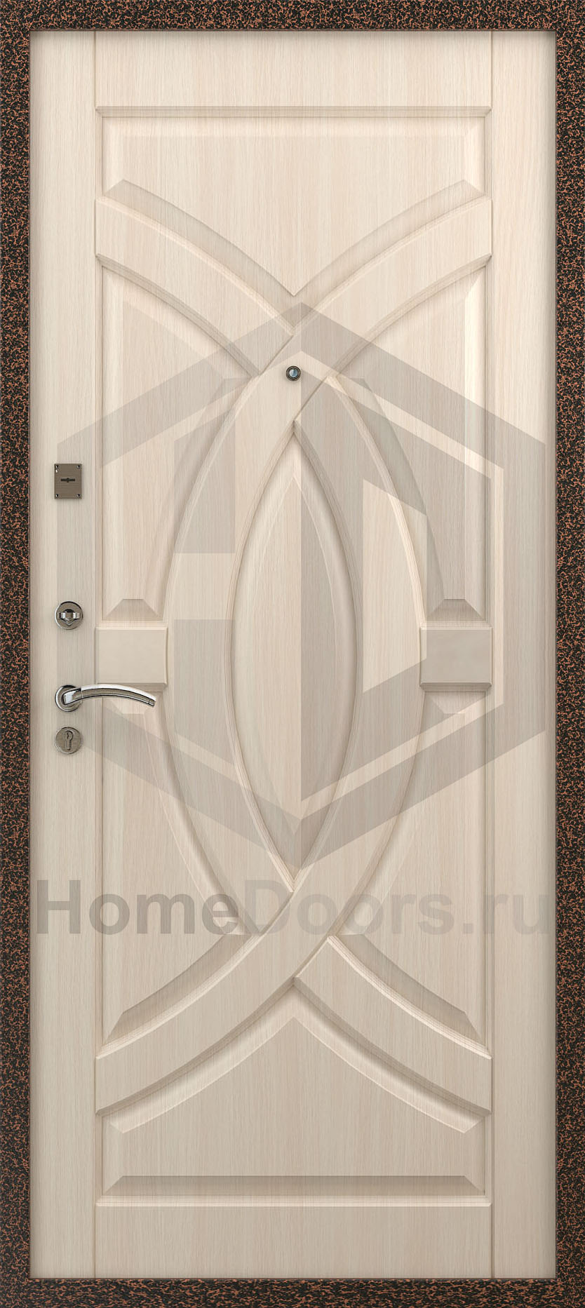 Входная дверь цвет белый дуб "Джема" Норд фото