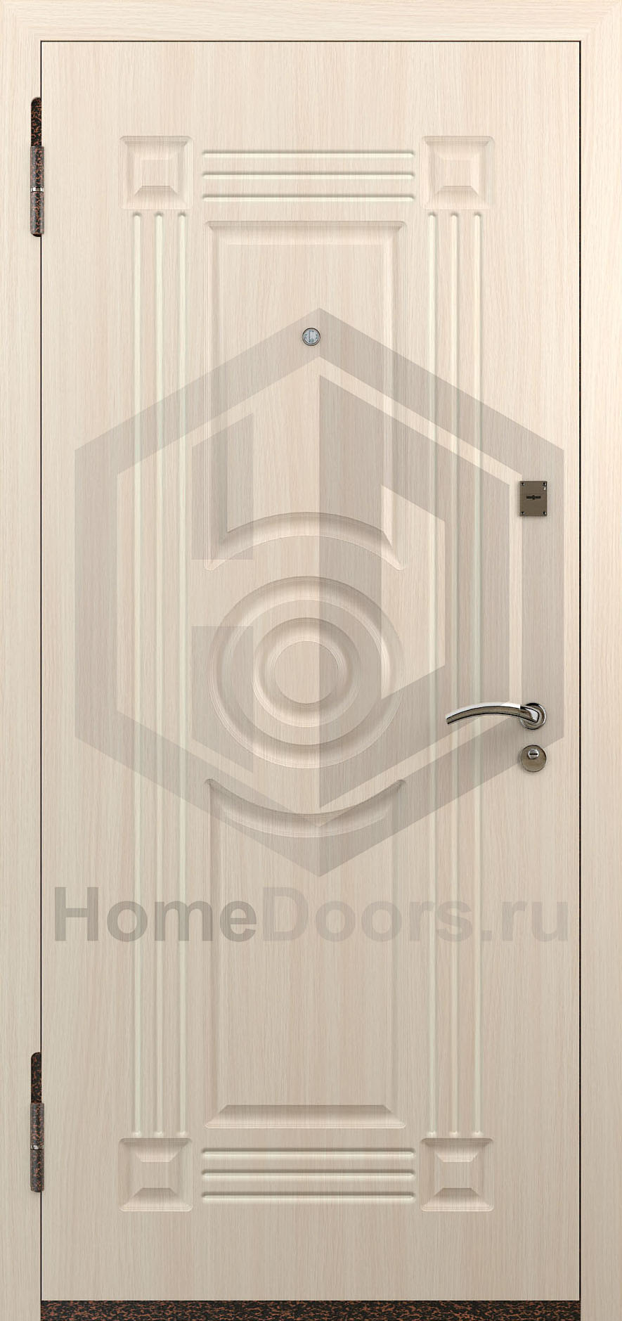 Входная дверь цвет белый дуб МДФ "Сумба" Норд М фото