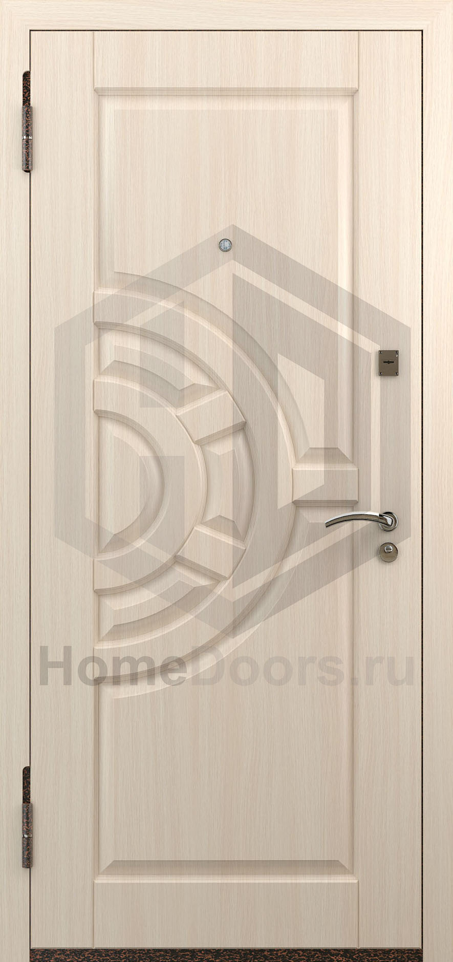 Входная дверь цвет белый дуб МДФ "Фиджи" Норд М фото