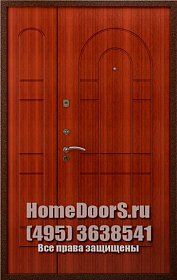 Двойная металлическая дверь в офис "Августа ДВ" фото