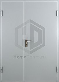 Двойная дымогазонепроницаемая дверь EIS-60 с антипаникой фото