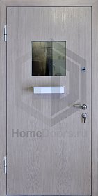 Дверь в кассу с панелью МДФ и выдвижным лотком фото