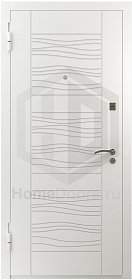 Белая входная дверь Самурай RAL фото