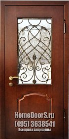 Уличная дверь со стеклом №9 фото