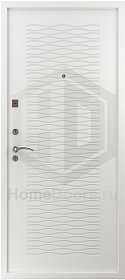 Белая входная дверь Волна RAL фото