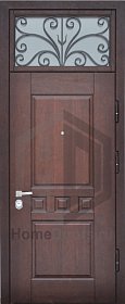 Входная дверь со стеклом и ковкой №1 фото
