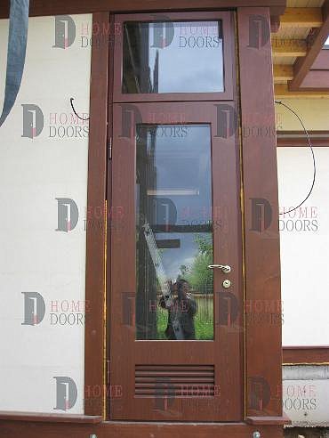 Дверь со стеклом в котельную